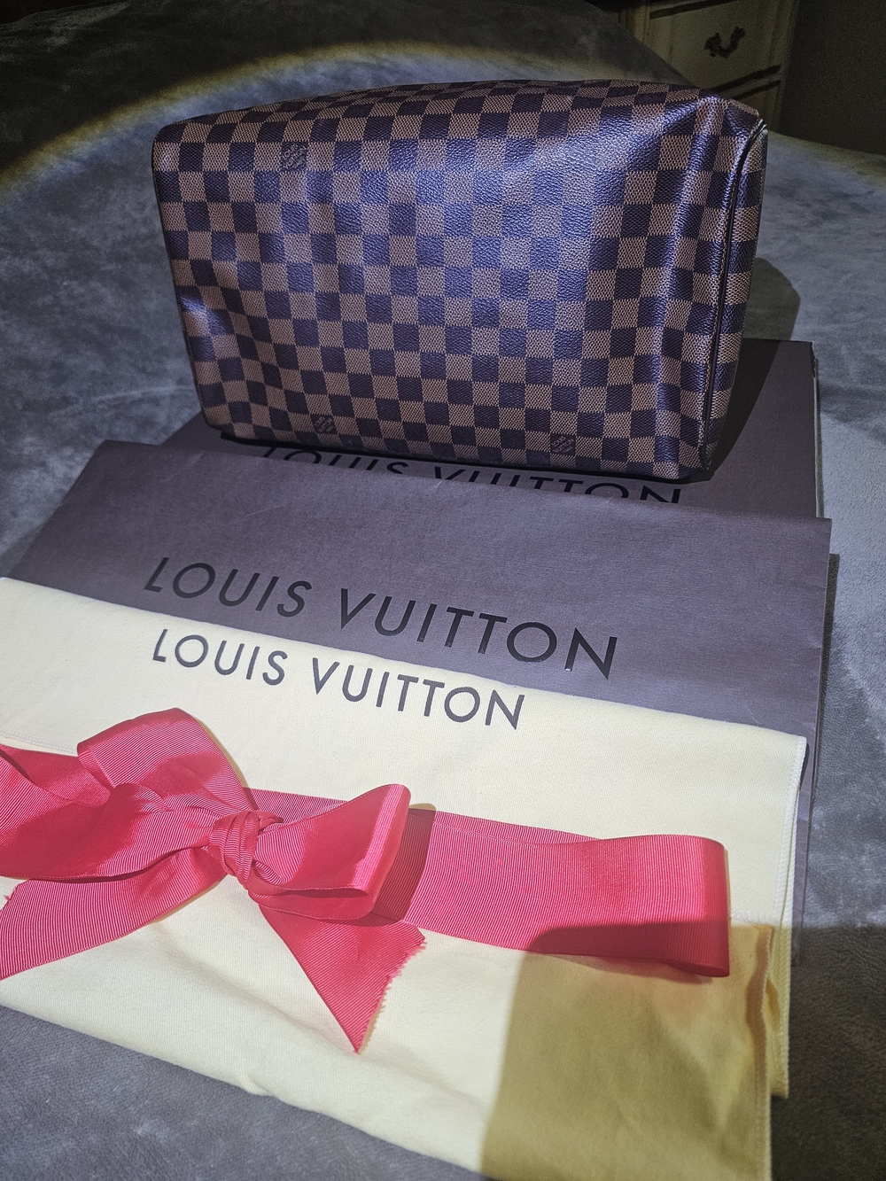 Louis Vuitton Brown Damier Speedy 30 Satchel - Picture 3 of 15